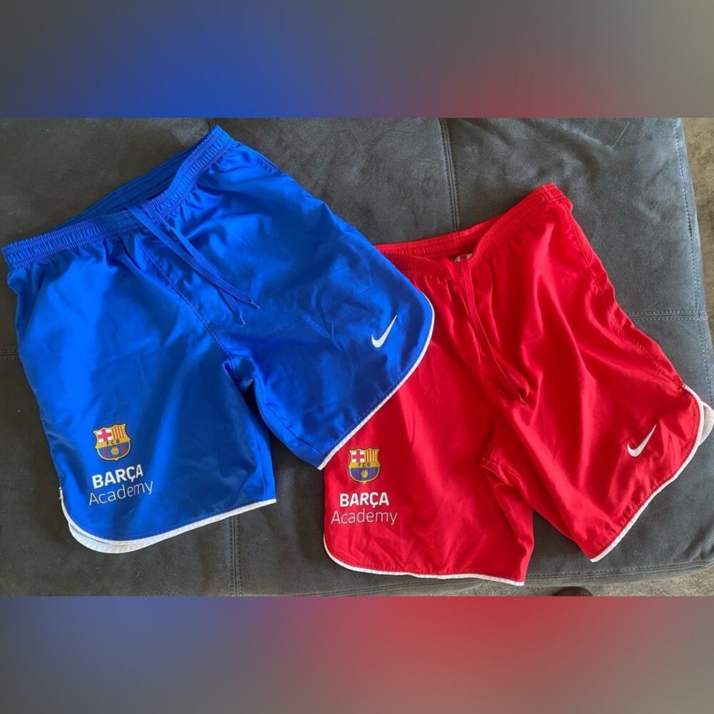 Nike Men's Barça Academy Athletic Shorts - Blue & Red